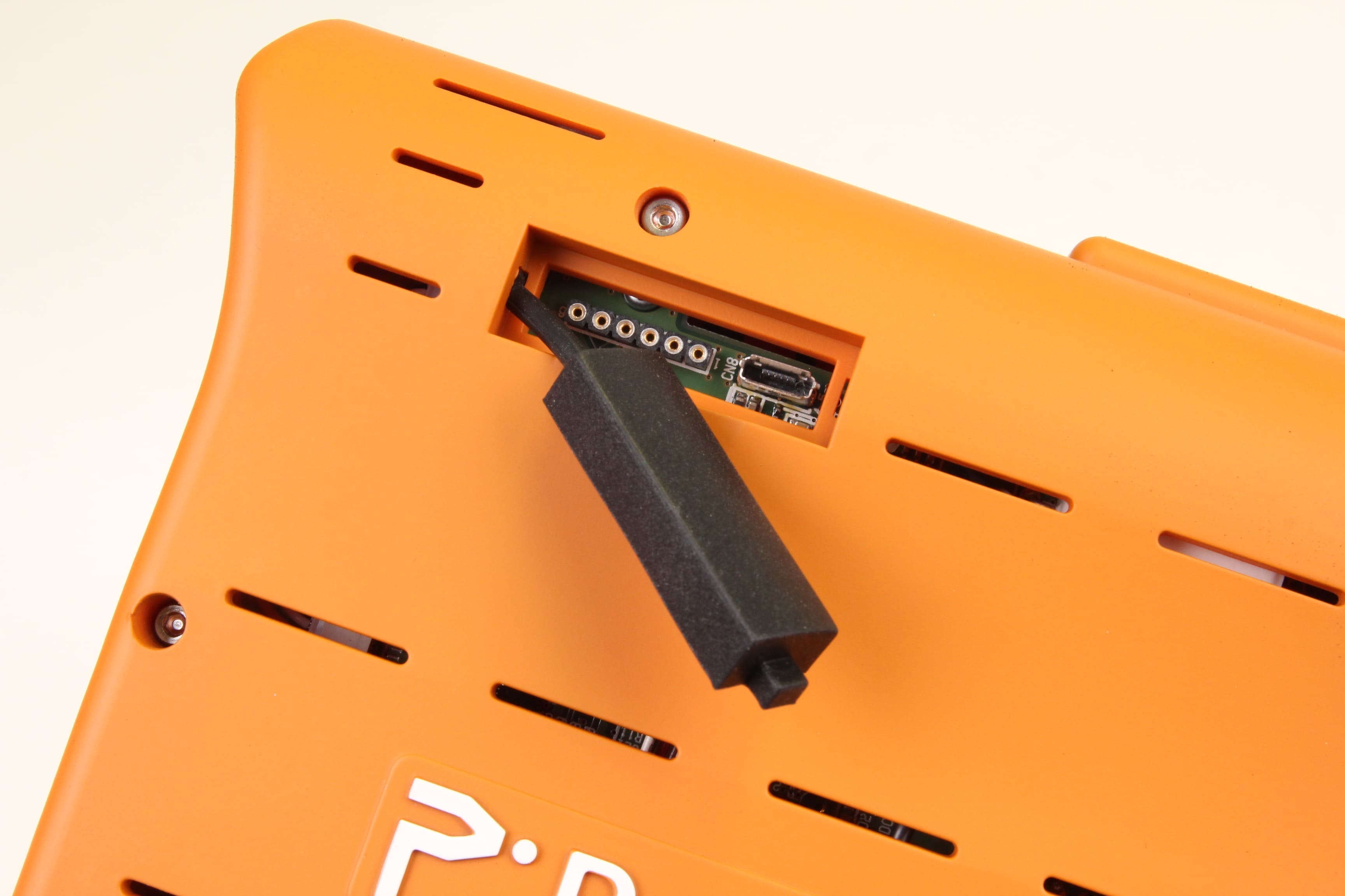 Image of various input ports for wiring on the Patmark-mini unit